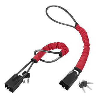 Antivol de volant pour fixation sur ceinture de securite avec 3 cles