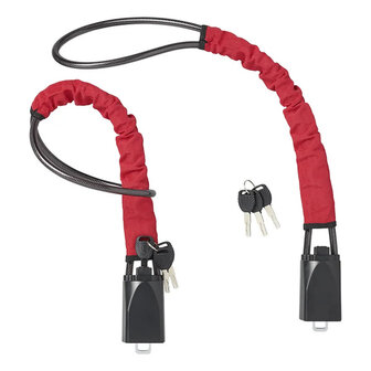 Antivol de volant pour fixation sur ceinture de securite avec 3 cles