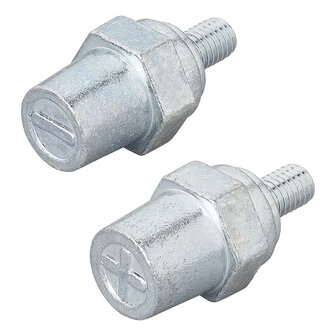Jeu de bornes de batterie vissables (+) et (-) en zinc M8