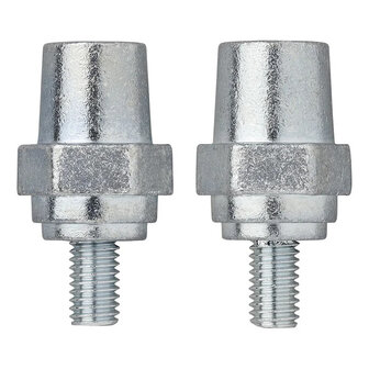 Jeu de bornes de batterie vissables (+) et (-) en zinc M8