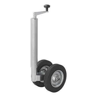 Roue jockey double 48 mm avec pneus pleins en caoutchouc naturel 200 x 50 mm