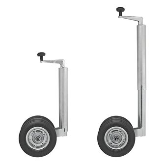 Roue jockey double 48 mm avec pneus pleins en caoutchouc naturel 200 x 50 mm