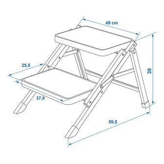 Marchepied pliable a 2 marches