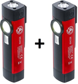 Lampe COB-LED / UV baladeuse en aluminium 1 W x2 pieces