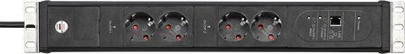 Multiprise 2 prises noire 3 m H05VV-F 3G1,5 format 19