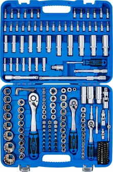 Coffret de Douilles Gear Lock 6,3 mm (1/4) / 10 mm (3/8) / 12,5 mm (1/2) 192 pieces
