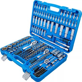Coffret de Douilles Gear Lock 6,3 mm (1/4) / 10 mm (3/8) / 12,5 mm (1/2) 192 pieces