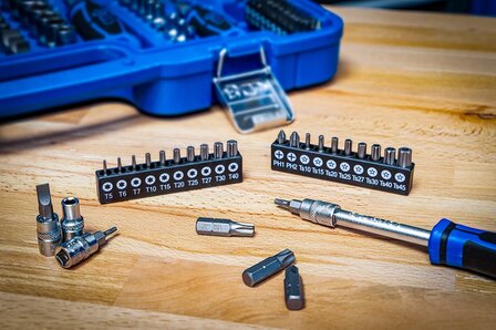 Coffret de Douilles Gear Lock 6,3 mm (1/4) / 10 mm (3/8) / 12,5 mm (1/2) 192 pieces