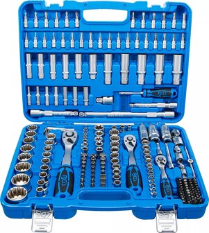 Coffret de Douilles Gear Lock 6,3 mm (1/4) / 10 mm (3/8) / 12,5 mm (1/2) 192 pieces