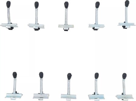 Jeu de crochets simples 40 mm pour systeme mural 10 pcs