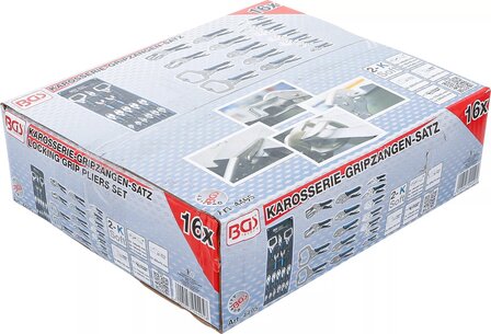 Jeu de pinces etau (carrosserie) 16 pieces