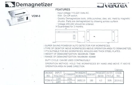 Demagnetiseur 1,3A