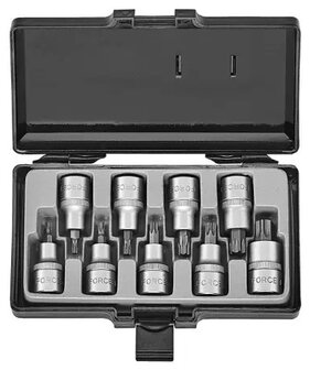 Coffret de 9 douilles tournevis Torx 1/2
