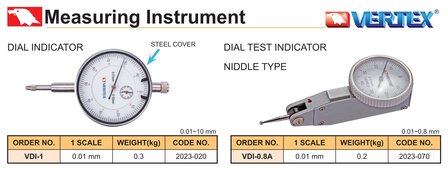 Comparateur a levier 0&ndash;180&deg;