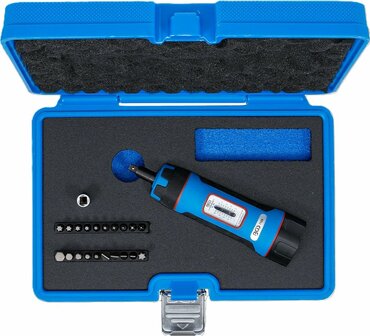 Jeu de tournevis dynamometriques compact avec jeu d&rsquo;embouts (1/4) 1 - 8 Nm 22 pcs