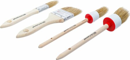 Jeu de pinceaux plats / annulaires 4 pcs