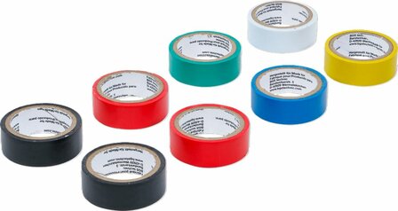 Set de rubans adhesifs colores 18 mm x 3 m, 8 pieces
