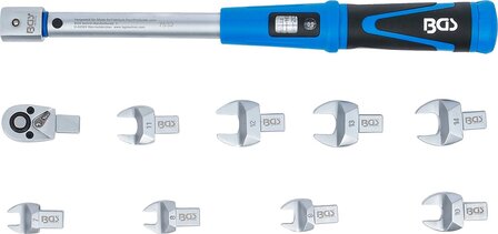 Jeu de cles dynamometriques pour outils enfichables de 9 x 12 mm 10 - 50 Nm 10 pcs