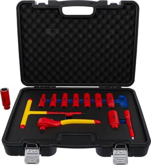 Jeu de douilles VDE Empreinte 10 mm (3/8) 7 &ndash; 22 mm 12 pieces