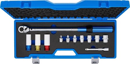 Jeu de cles dynamometrique 12,5 mm (1/2) 40 - 220 Nm 12 pieces