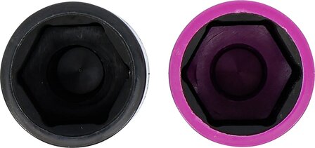 Jeu de douilles de puissance avec protection 12,5 mm (1/2) 20,5 / 21,5 mm 2 pieces