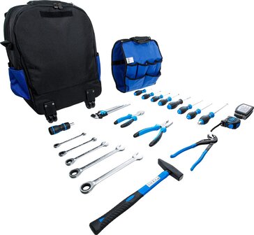 Sac a outils avec poignee telescopique mobile 66 pcs