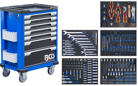 Servante d'atelier 7 tiroirs avec 246 outils