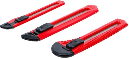 Jeu de cutters a lames largeur de lame 9 / 18 mm 3 pieces