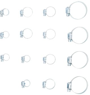 Assortiment de colliers &Oslash; 10 - 45 mm 15 pieces