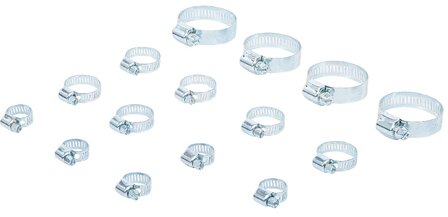 Assortiment de colliers &Oslash; 10 - 45 mm 15 pieces