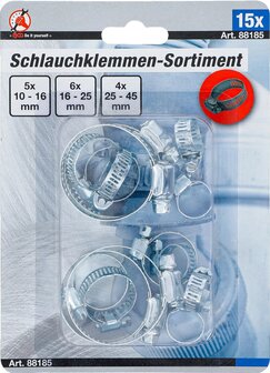 Assortiment de colliers &Oslash; 10 - 45 mm 15 pieces