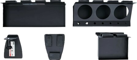 Jeu de tablettes magnetiques et de porte-rouleaux de papier 4 pcs