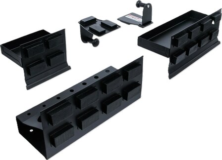 Jeu de tablettes magnetiques et de porte-rouleaux de papier 4 pcs