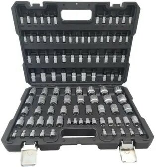 Coffret de douilles Torx 1/4 + 3/8 + 1/2 101 pieces