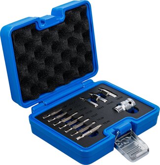 Jeu d'extracteurs de vis pour profil T defectueux (pour Torx) T10 - T55 11 pieces