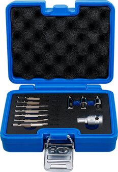 Jeu d'extracteurs de vis pour profil T defectueux (pour Torx) T10 - T55 11 pieces
