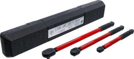 Jeu de cles dynamometrique (1/4) 2 - 24 Nm, (3/8) 19 - 110 Nm, (1/2) 28 - 210 Nm 3 pieces
