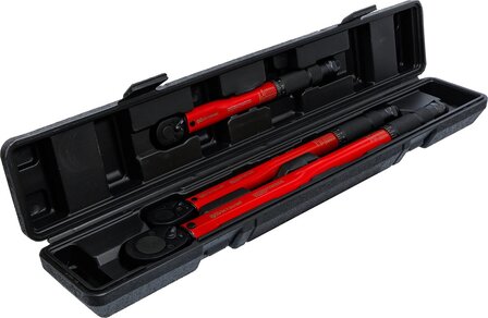 Jeu de cles dynamometrique (1/4) 2 - 24 Nm, (3/8) 19 - 110 Nm, (1/2) 28 - 210 Nm 3 pieces