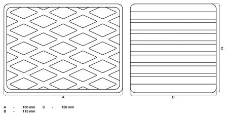 Tampon en caoutchouc pour pont elevateur 160 x 120 x 115 mm