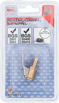 Agrafe de gonfleur 6,3 mm (1/4)