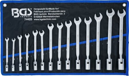 Jeu de cles mixtes avec cote polygonal flexible 8-22 mm 14 pcs