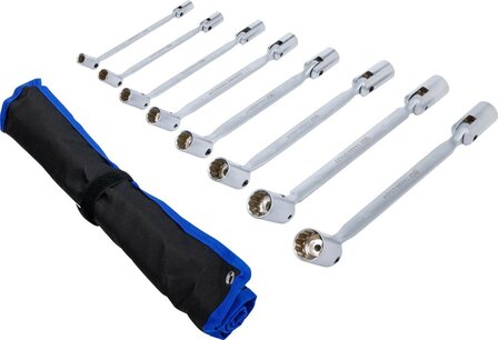 Jeu de cles a &oelig;il doubles a tete flexible 8 pcs