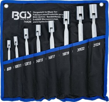 Jeu de cles a &oelig;il doubles a tete flexible 8 pcs