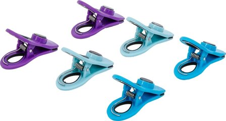 Ensemble de clips de fermeture polyvalents magnetique colores 6 pcs