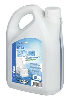 Liquide pour toilettes 2 litres, additif pour reservoir a dechets, bleu, x6 pieces