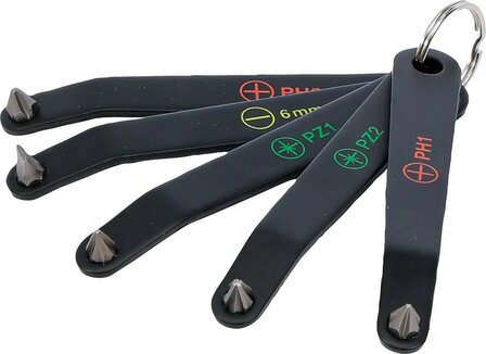 Tournevis a embouts speciaux ultra plat plat SL cruciforme (PH) et PZ Profil T (pour Torx) 5 pieces