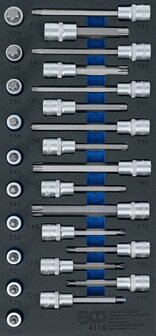 Plateau d'outils 1/3: Jeu de douilles de 12,5 mm (1/2 po) T-Star (pour Torx) 26 pcs.