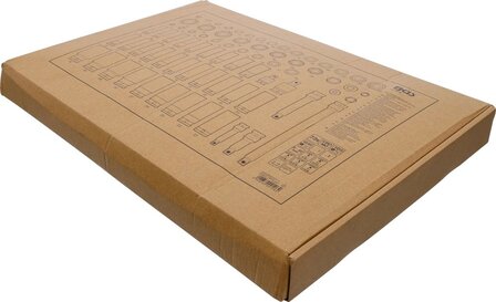 Insert de servante d'atelier 3/3 : Jeu de douilles a choc six pans (3/8), (1/2) 8 - 32mm 73 pieces