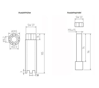Extracteur d'injecteur pour MAN et Mercedes quatre dents