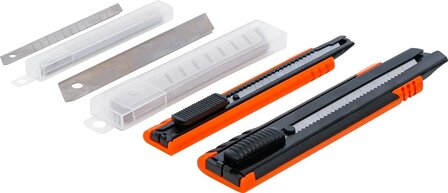 Jeu de cutters a lames universelle Largeur de lame 9 / 18 mm 4 pieces